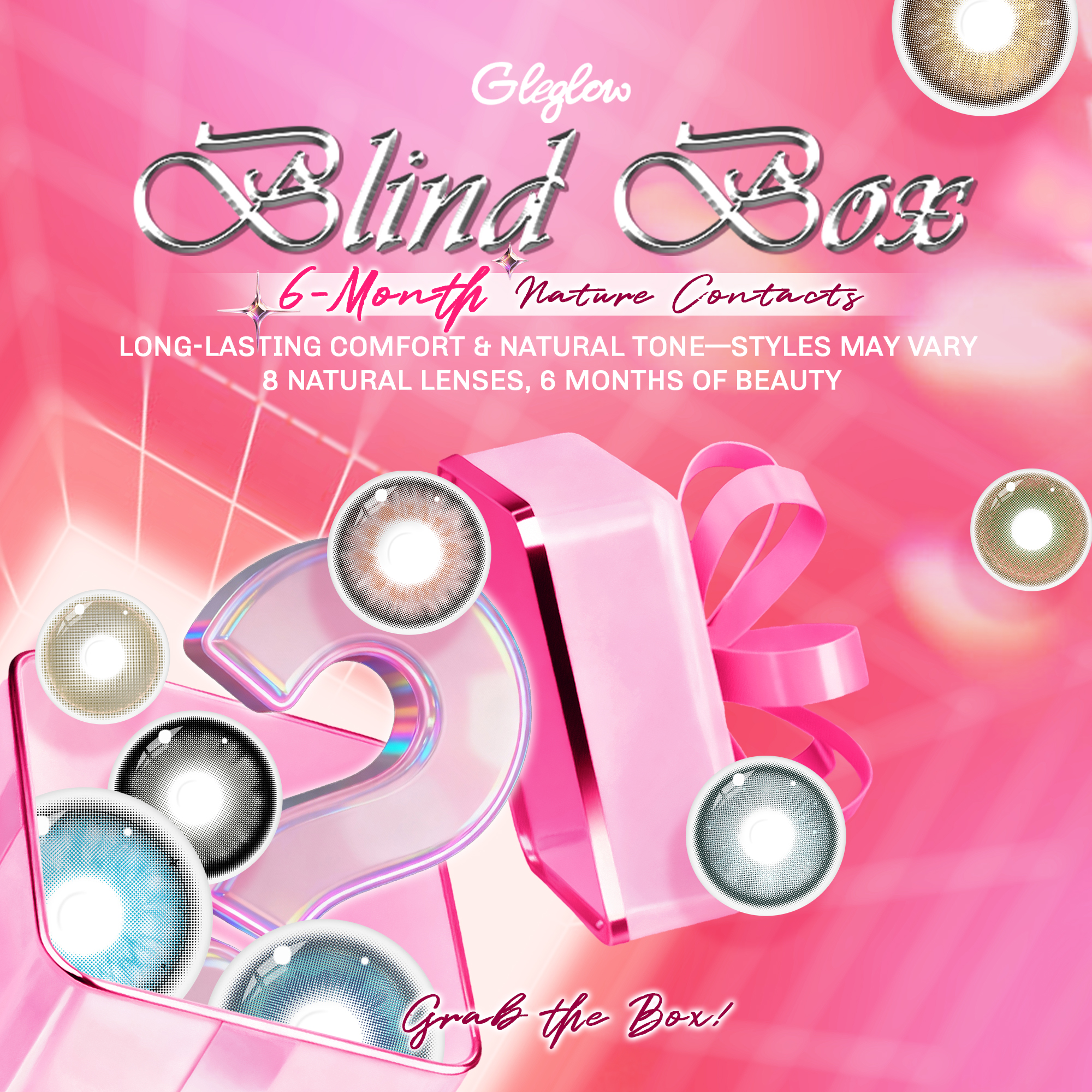 Gleglow 6-Month Nature Contacts Blind Box | 8 Pairs