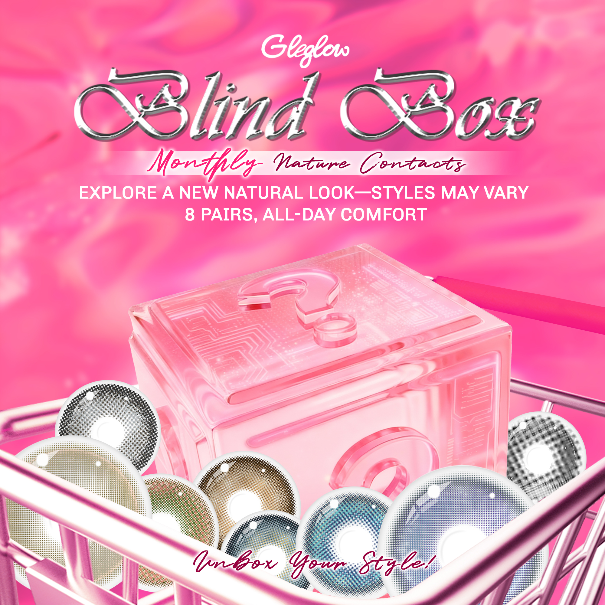 Gleglow Monthly Nature Contacts Blind Box | 8 Pairs