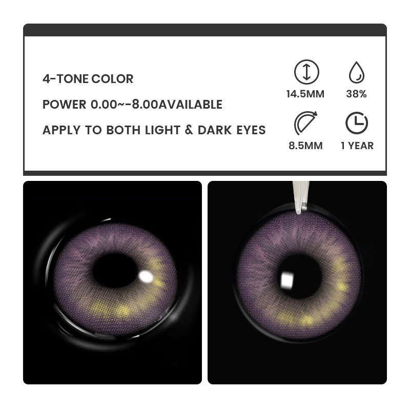 Gloss Purple - 1 Year, 2 lenses