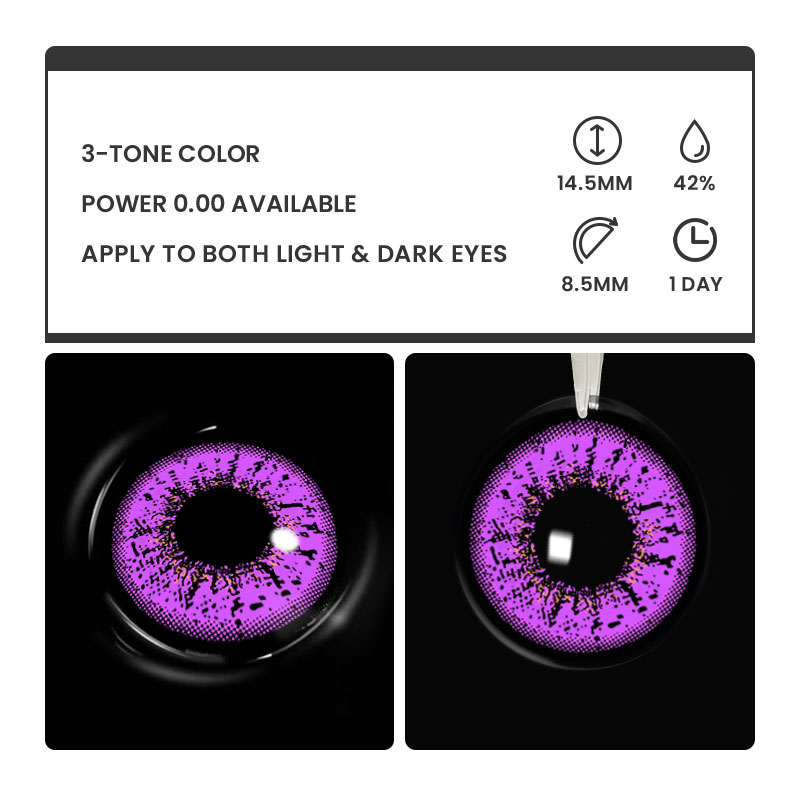 Kivie Purple - 1 Day, 2 lenses