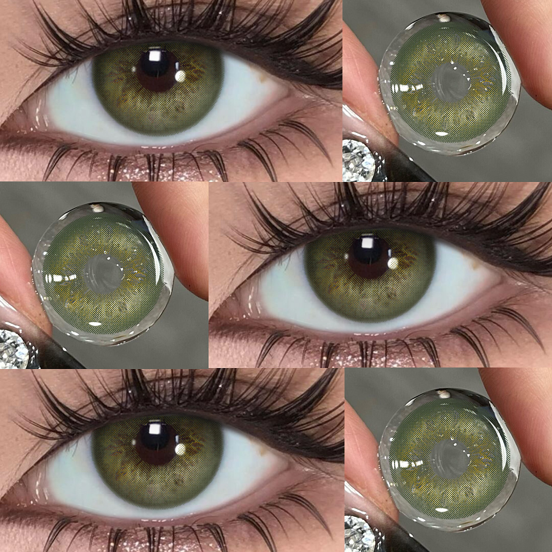 Cookie Green - 1 Year, 2 lenses Colored Contacts - Gleglow