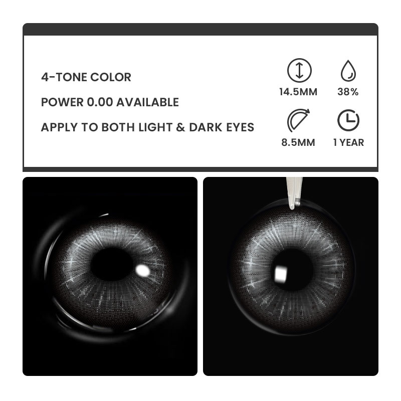 Peacock Grey - 1 Year, 2 lenses
