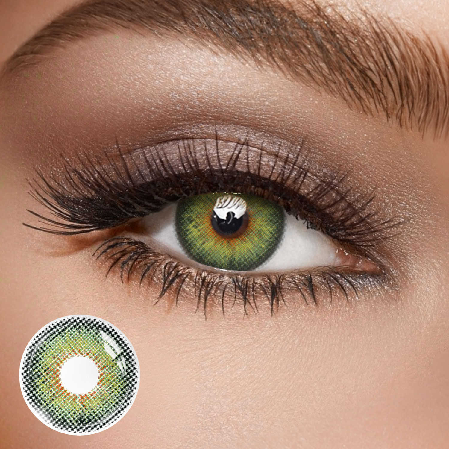 Smoky Veil Green - 1 Year, 2 lenses