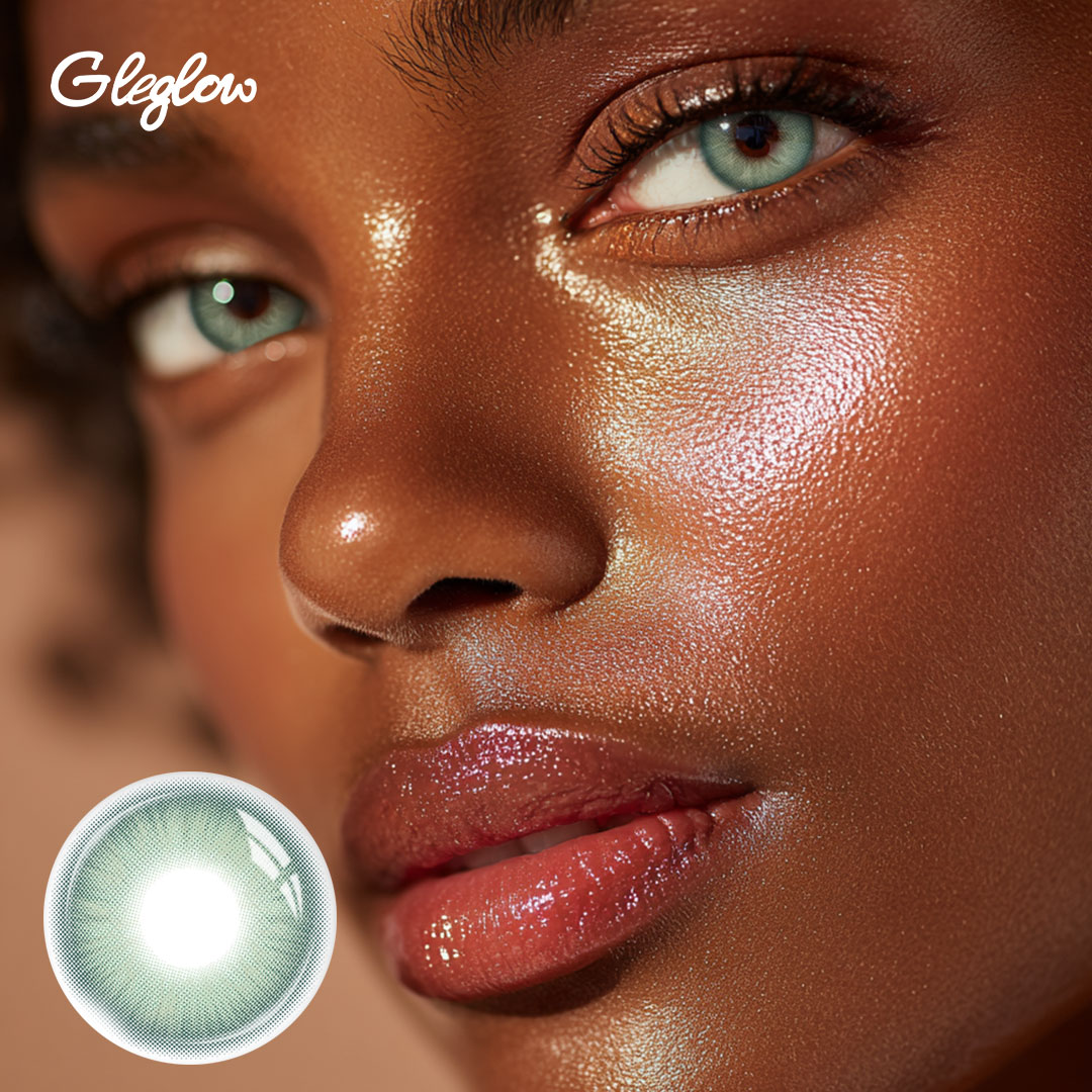 Chroma Green - 1 Year, 2 lenses Colored Contacts - Gleglow