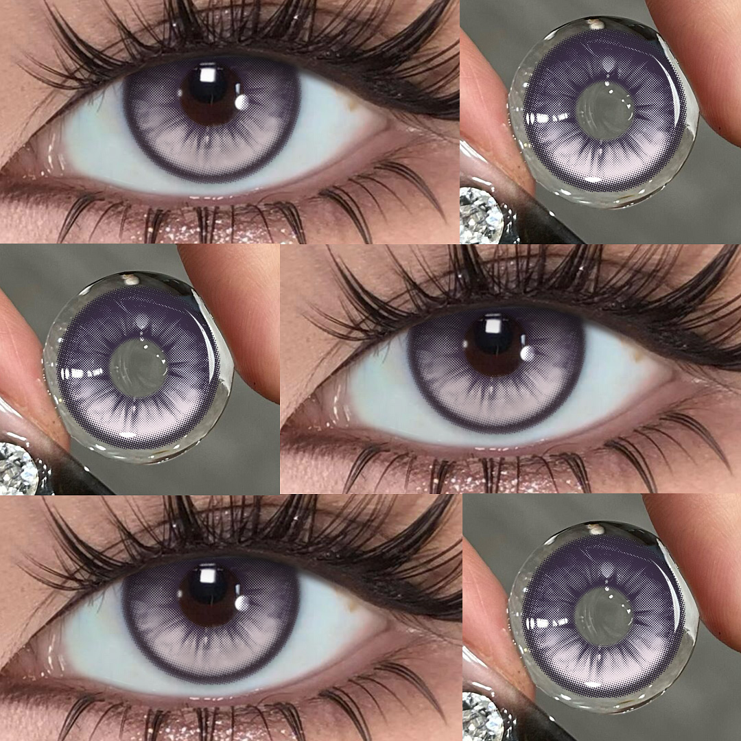 Perli Purple - 1 Year, 2 lenses Colored Contacts - Gleglow