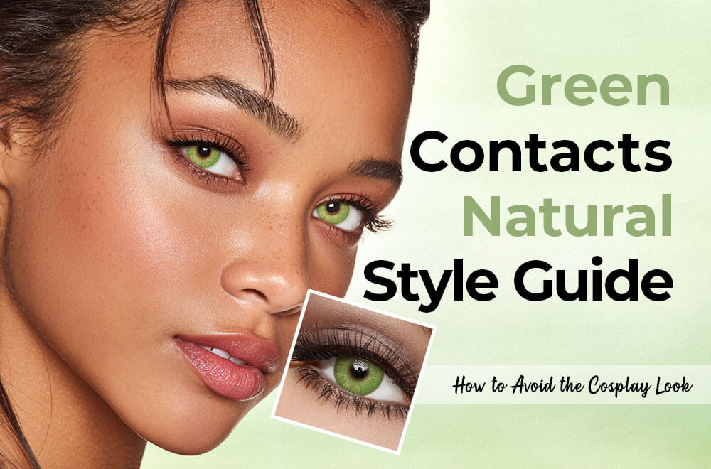 Green Contacts Natural Style: How to Choose Real Shades