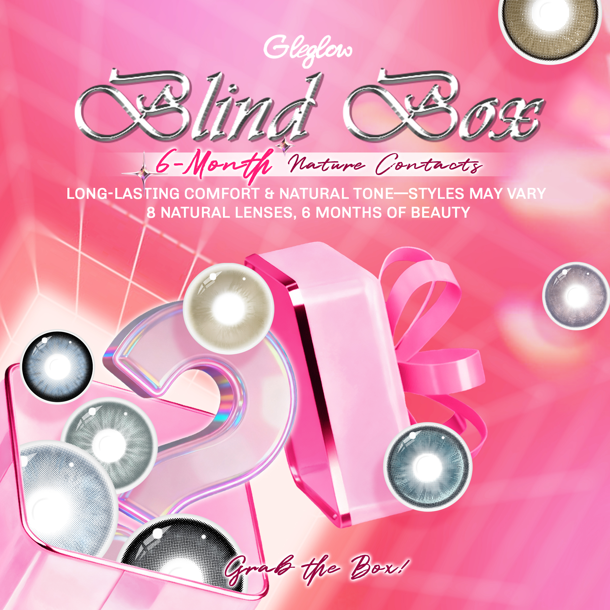 Gleglow 6-Month Nature Contacts Blind Box | 8 Pairs