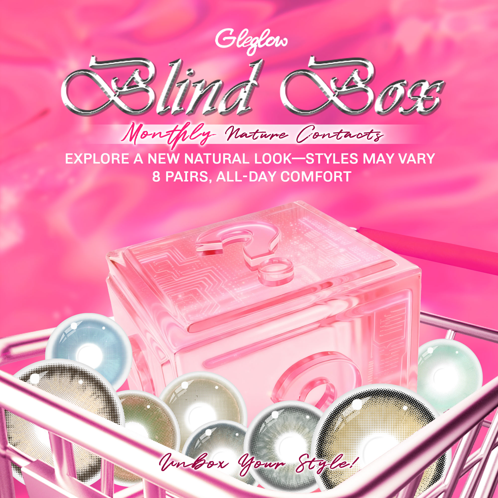 Gleglow Monthly Nature Contacts Blind Box | 8 Pairs