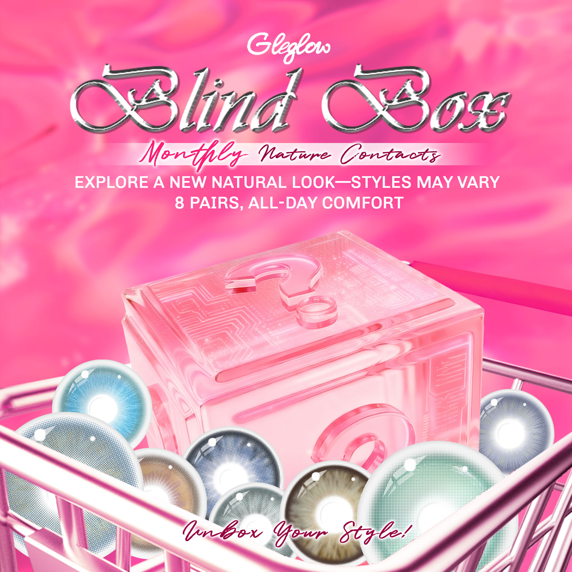 Gleglow Monthly Nature Contacts Blind Box | 8 Pairs
