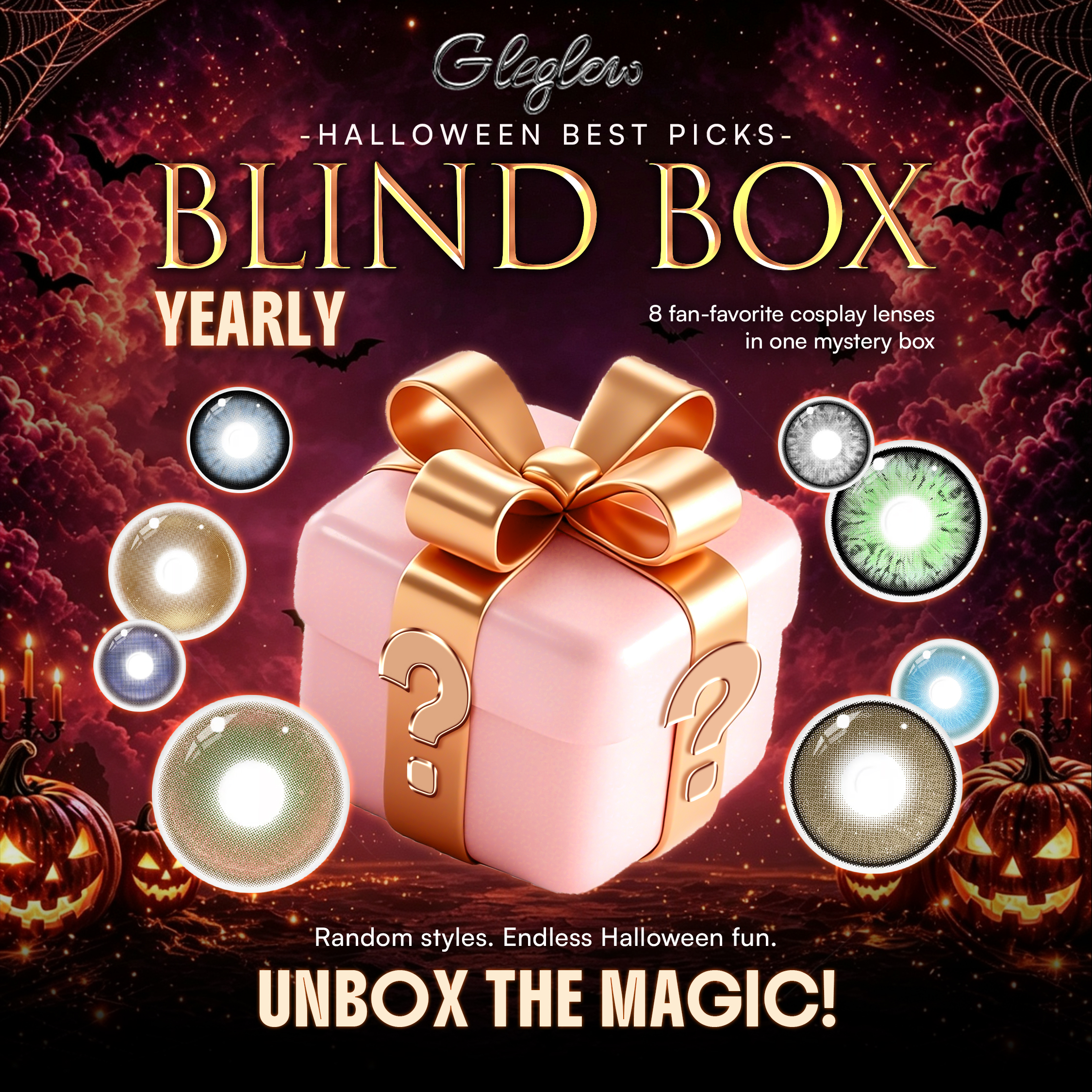 Gleglow Halloween Best Picks Blind Box – Yearly | 8 Pairs