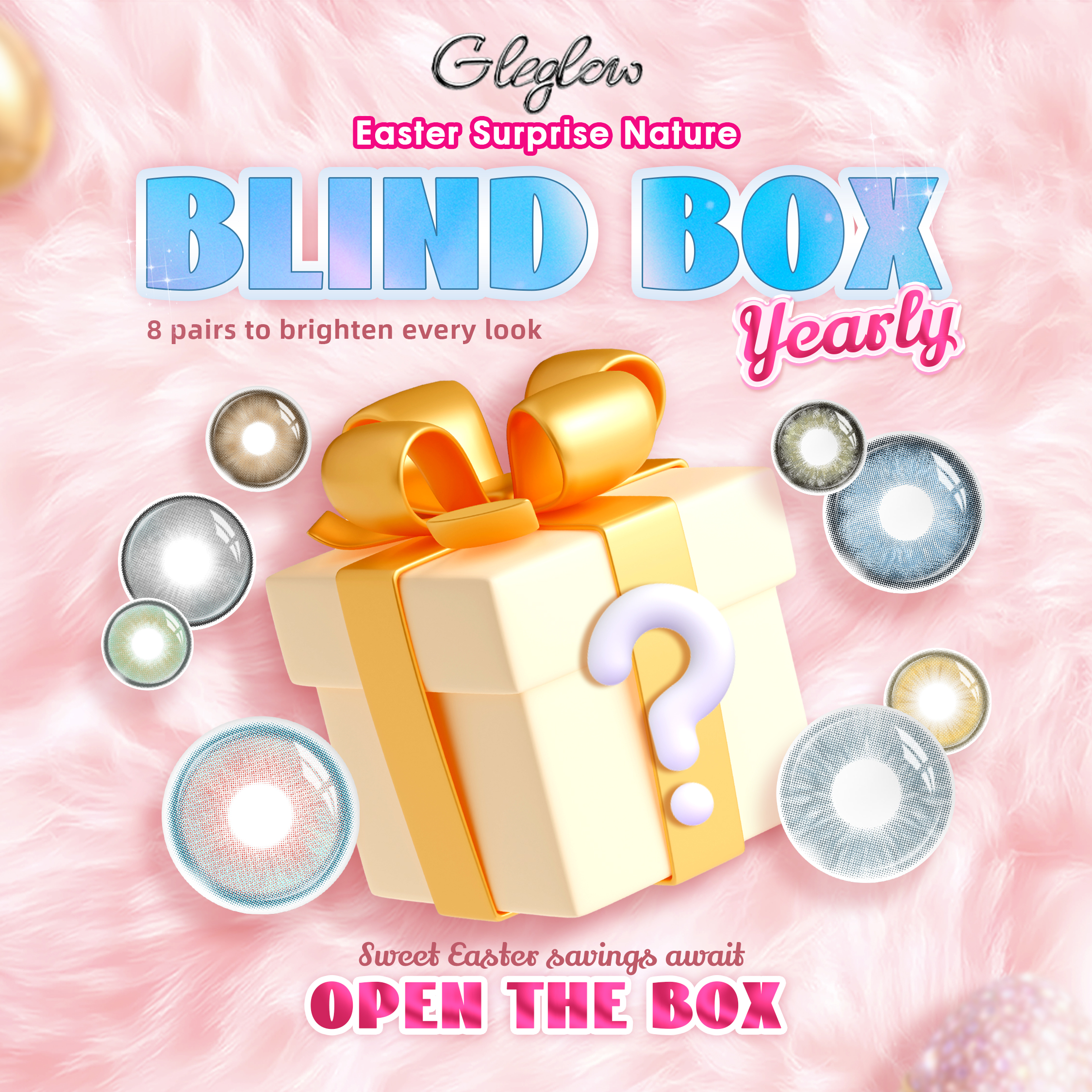Gleglow Easter Glow Mystery Blind Box | 8 Pairs, 1 Year