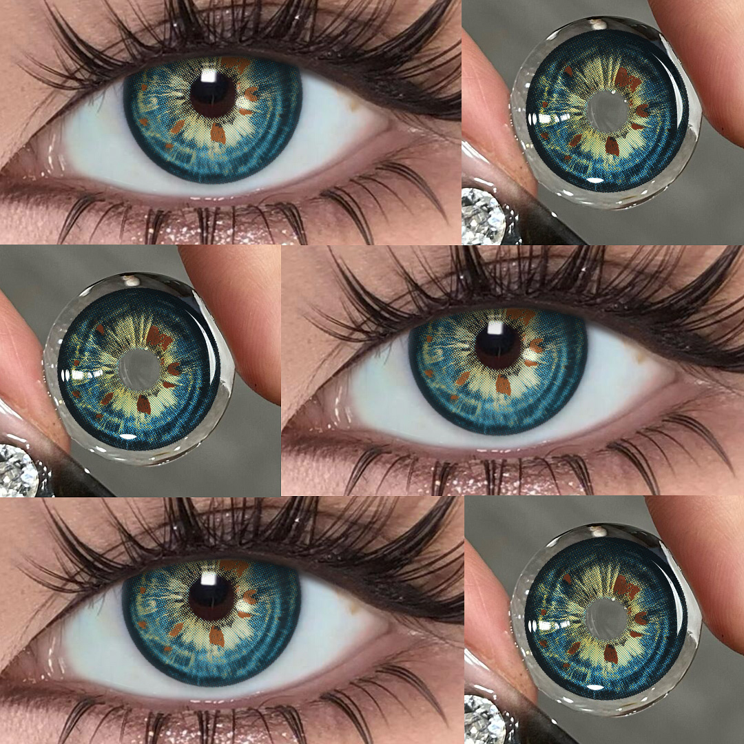 Giada Blue - 1 Year, 2 lenses Colored Contacts - Gleglow