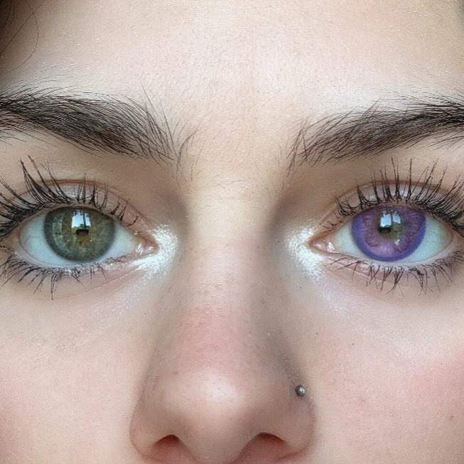 Fluttery Purple - 1 Year, 2 lenses Colored Contacts - Gleglow