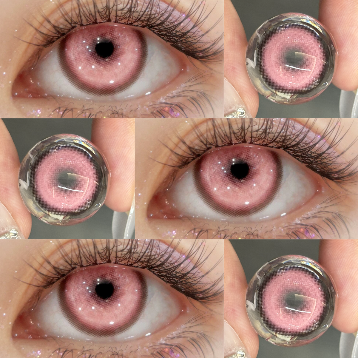 KOI Pink - 1 Year, 2 lenses Colored Contacts - Gleglow
