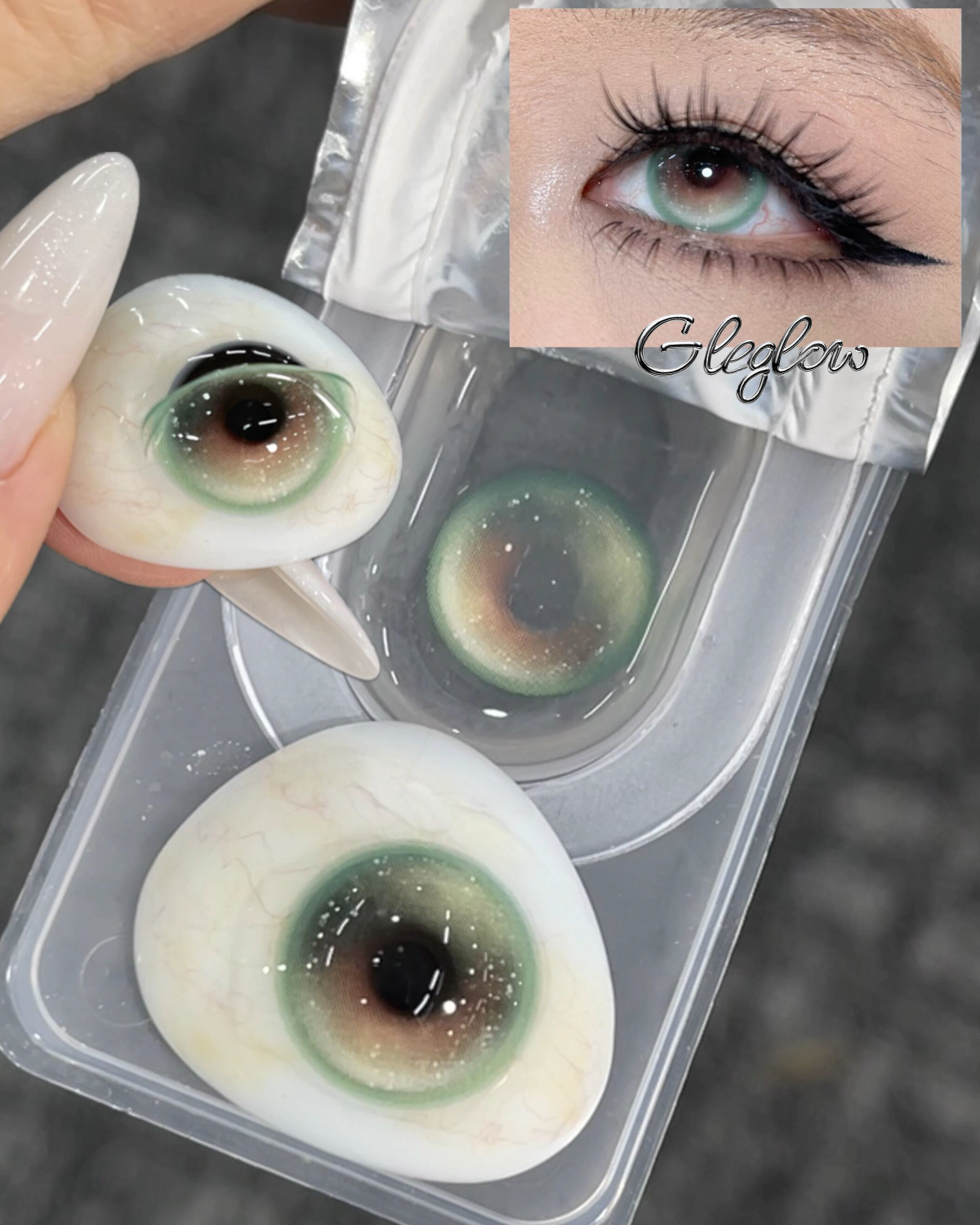 Infyne Green - 1 Year, 2 lenses Colored Contacts - Gleglow