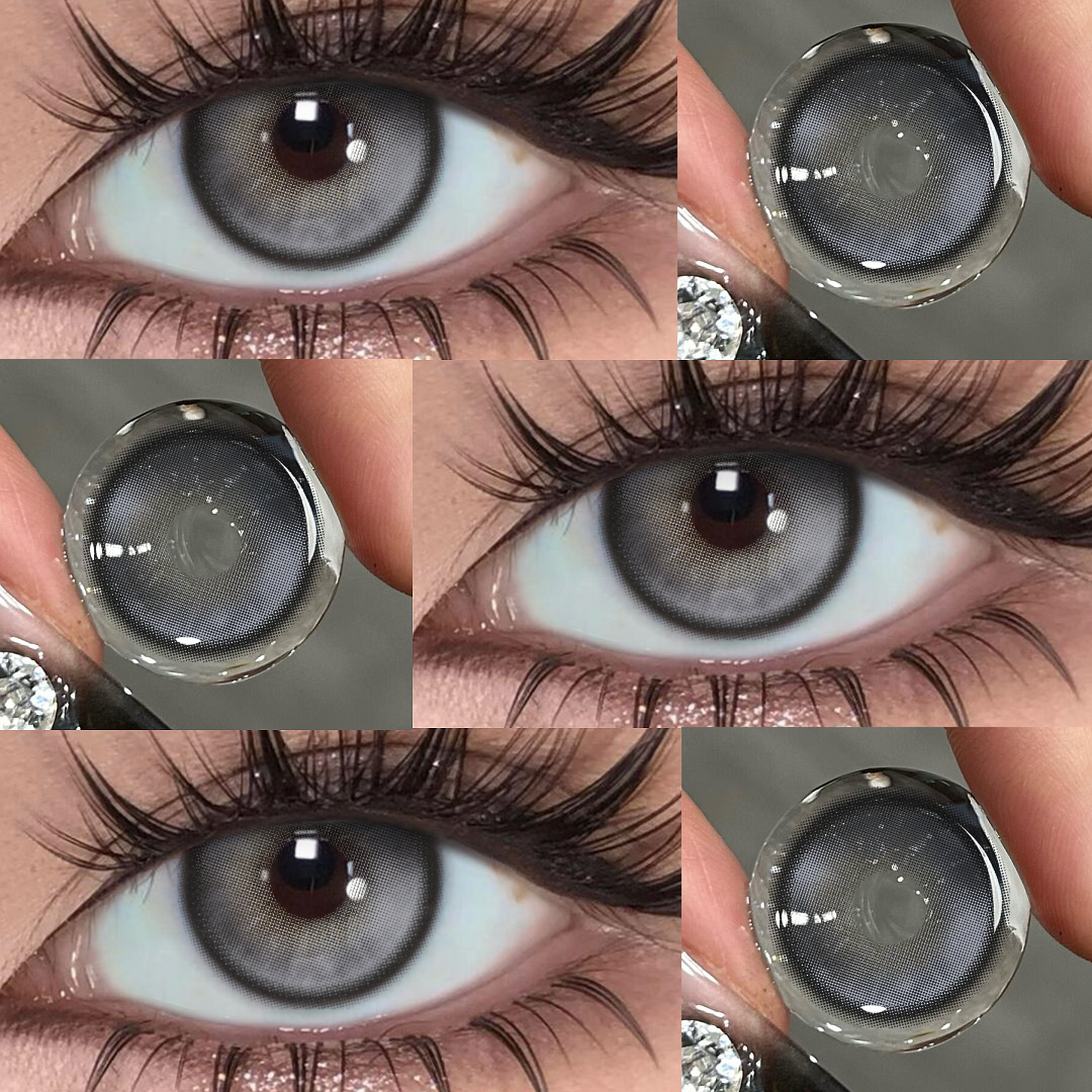 Shard Black - 1 Year, 2 lenses Colored Contacts - Gleglow