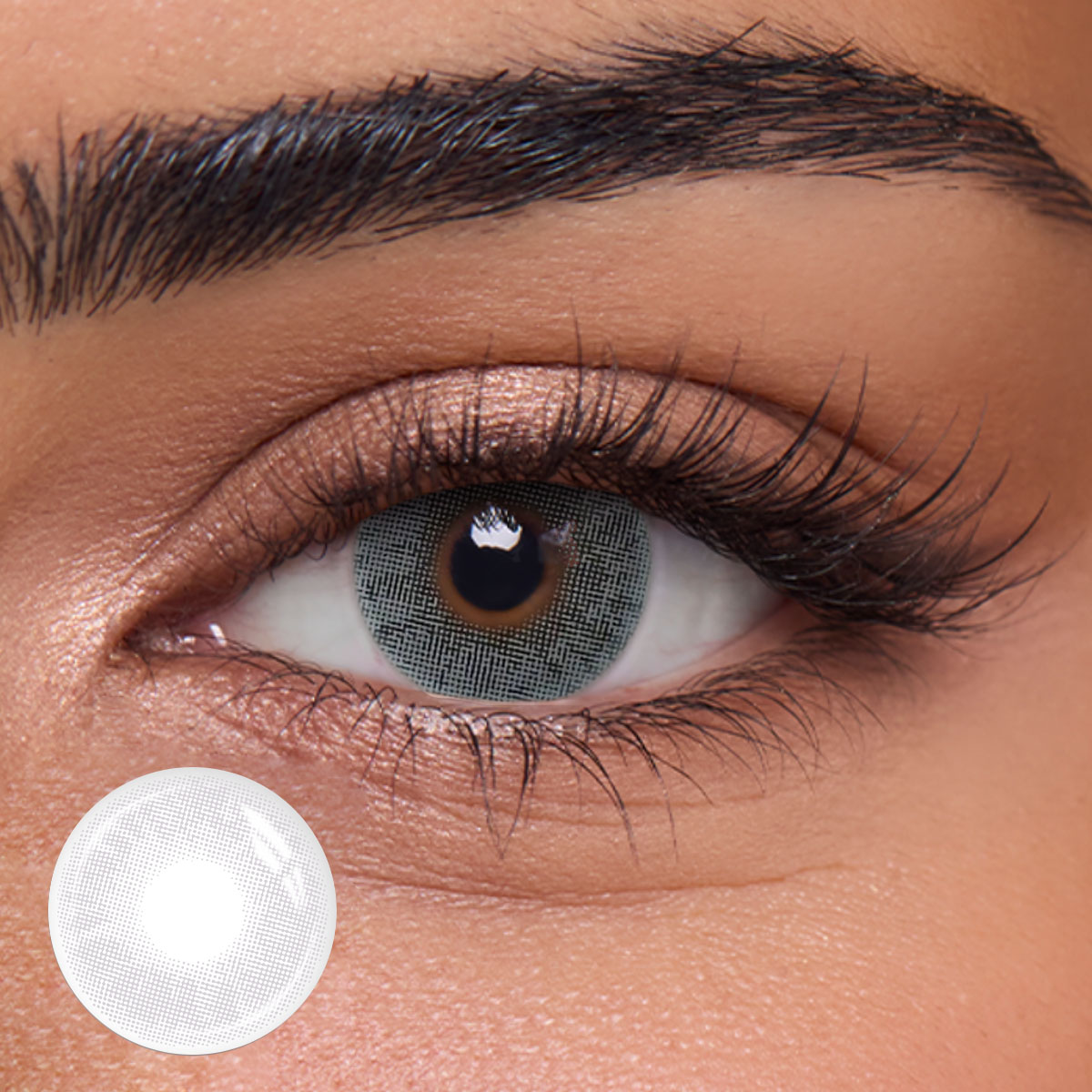 Cinder Grey - 1 Year, 2 lenses Colored Contacts - Gleglow