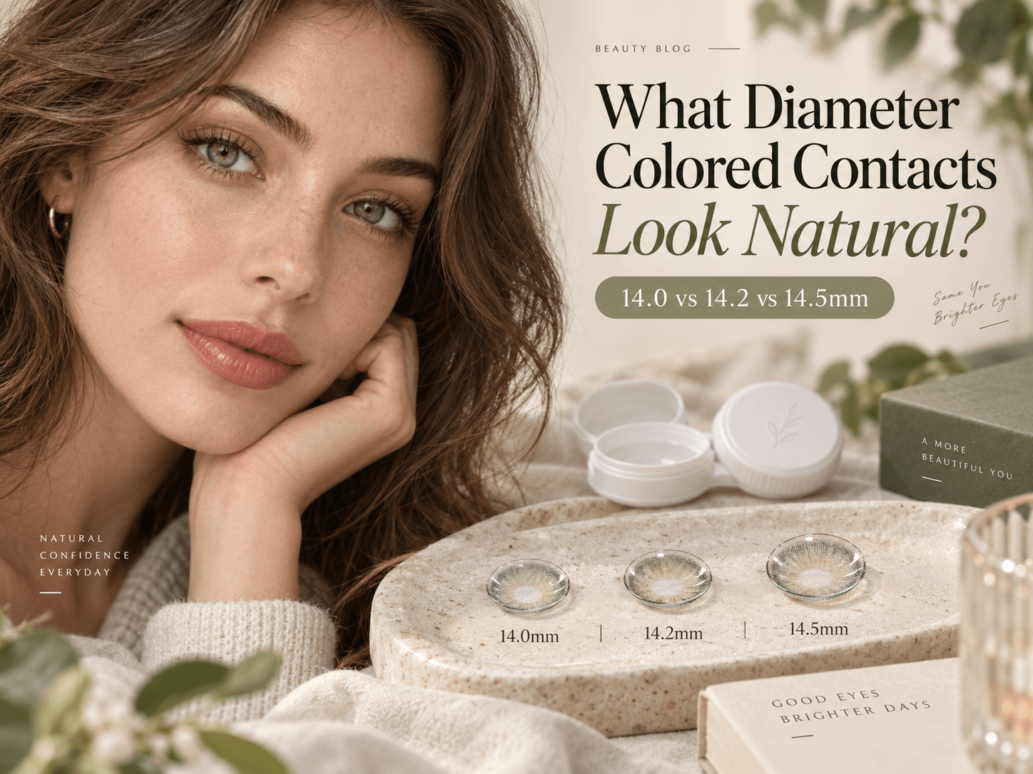 What Diameter Colored Contacts Look Natural? 14.0 vs 14.2 vs 14.5mm