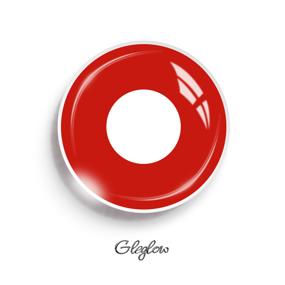 Blank Red - 1 Year, 2 lenses Colored Contacts - Gleglow
