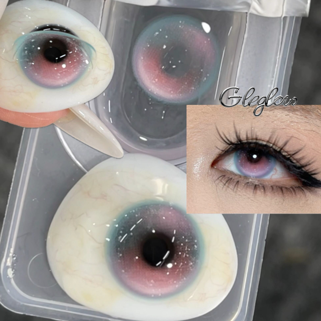 Infyne Blue-Pink - 1 Year, 2 lenses Colored Contacts - Gleglow