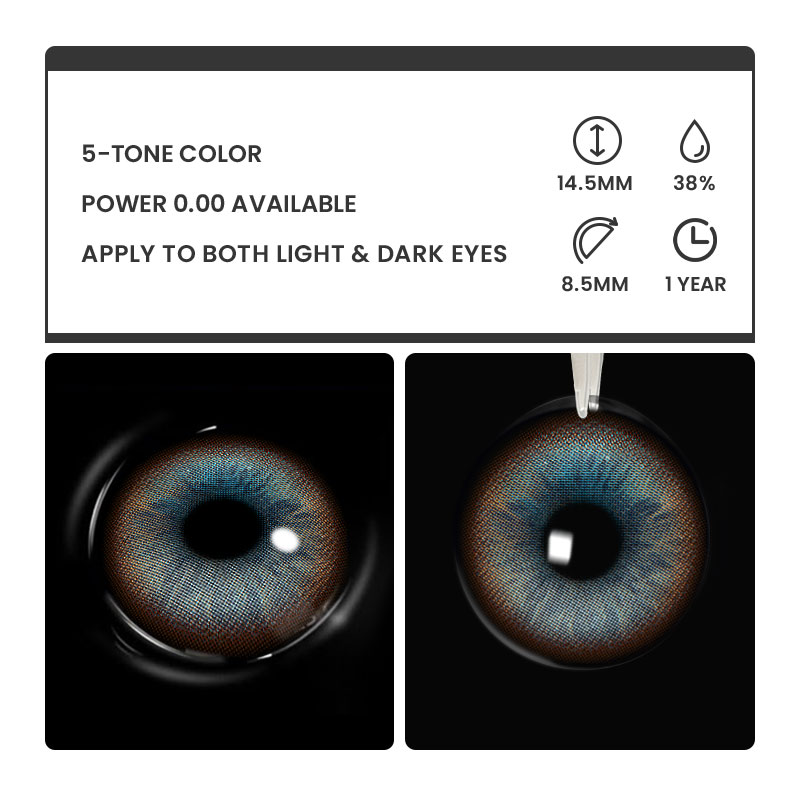 Mystic Iris Blue - 1 Year, 2 lenses