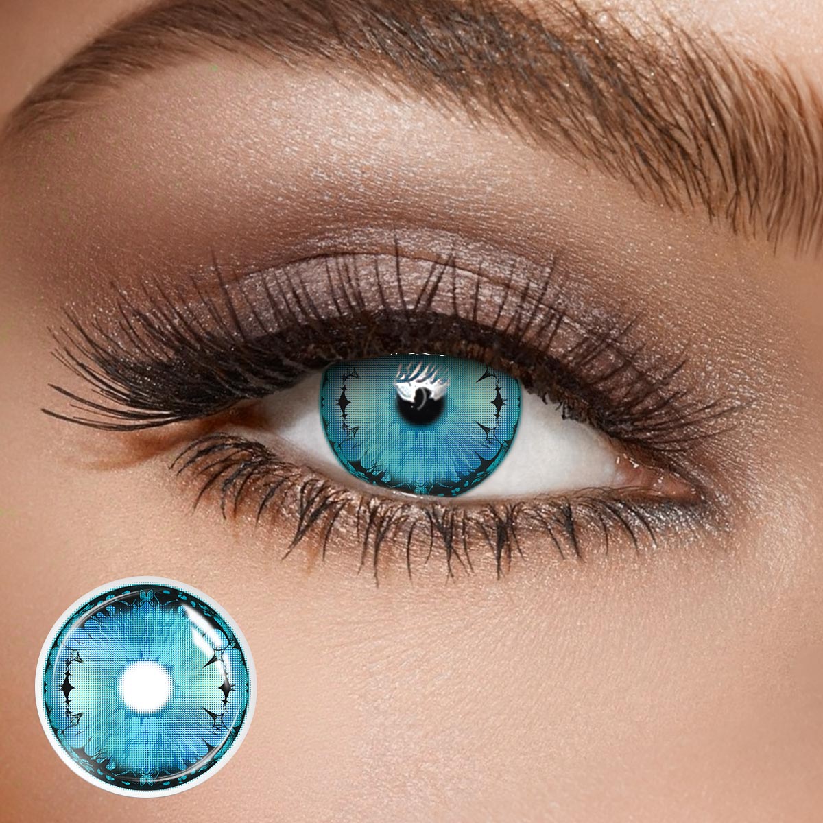 Veila Blue - 1 Year, 2 lenses Colored Contacts - Gleglow