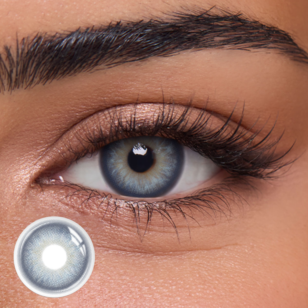 Dolly Blue - 1 Year, 2 lenses Colored Contacts - Gleglow