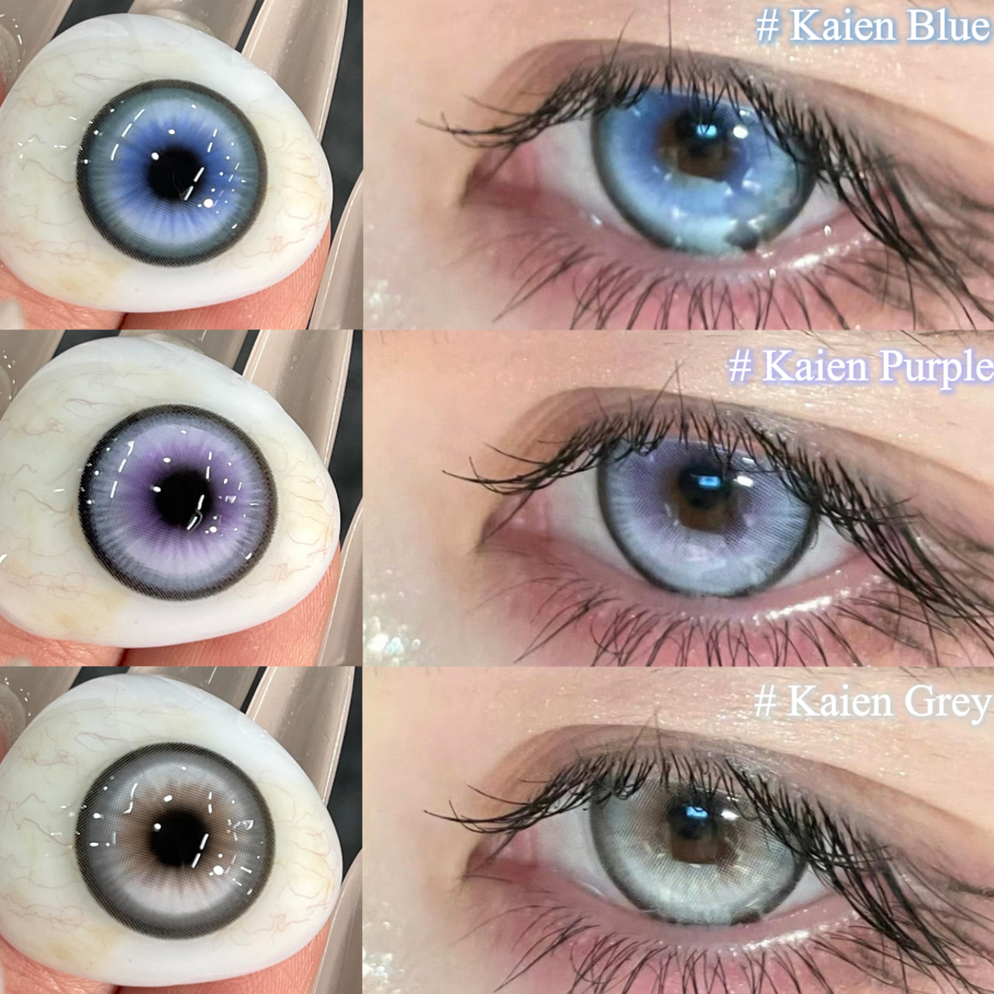 Kaien Purple - 1 Year, 2 lenses Colored Contacts - Gleglow