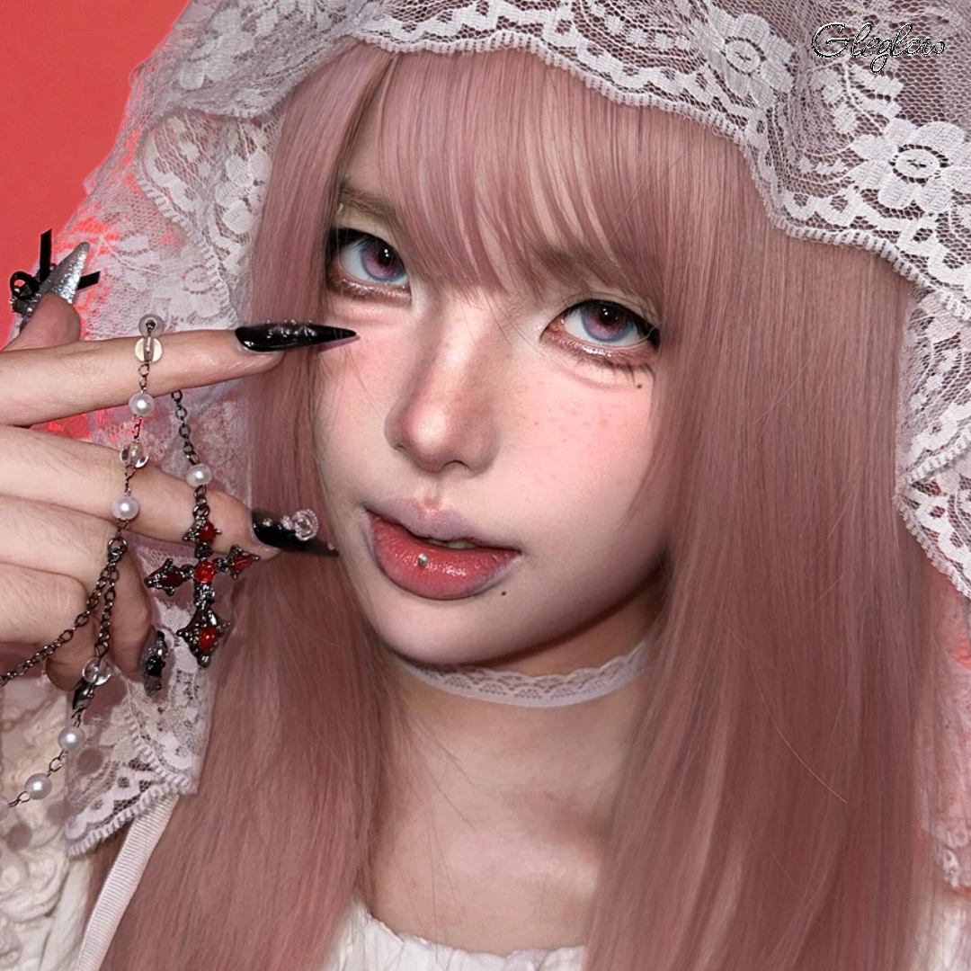 Infyne Blue-Pink - 1 Year, 2 lenses Colored Contacts - Gleglow