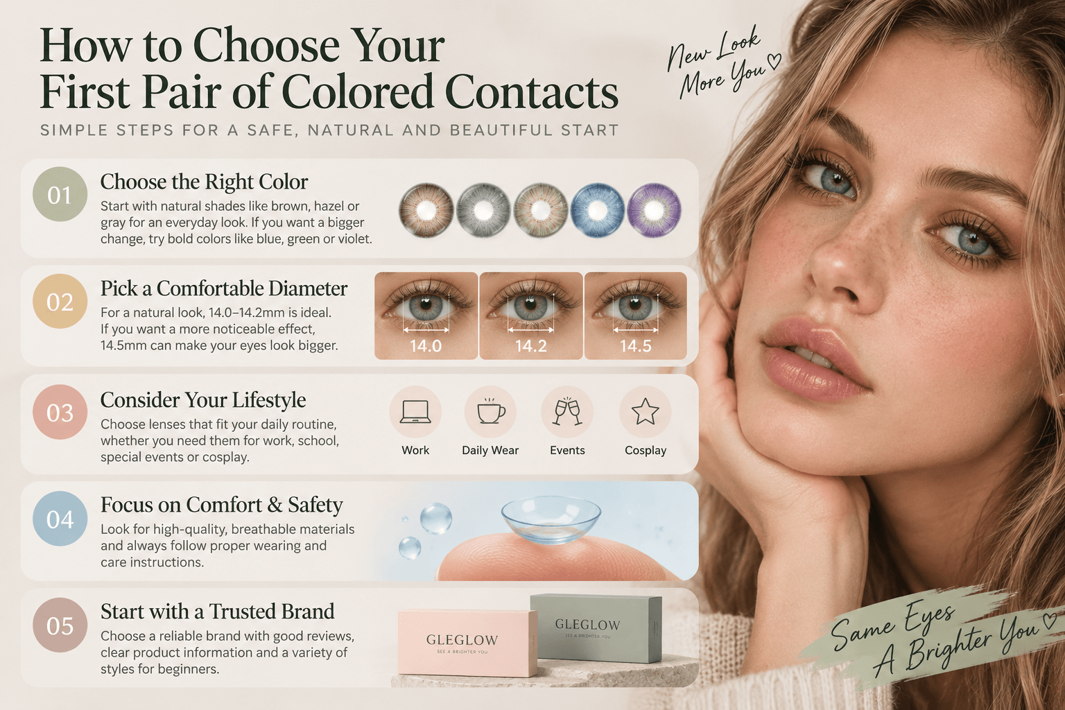 Best colored contacts for beginners and how to choose your first pair