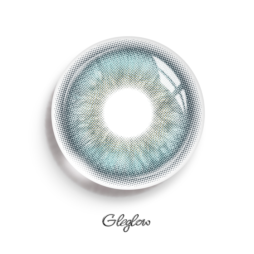 Lucent Halo Blue - 1 Year, 2 lenses Colored Contacts - Gleglow
