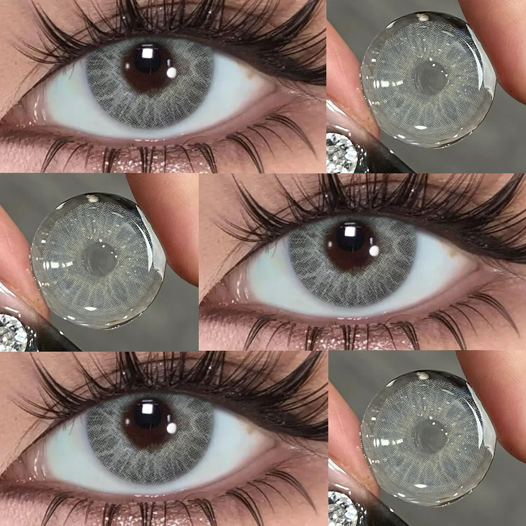 Pollen Grey - 1 Year, 2 lenses Colored Contacts - Gleglow