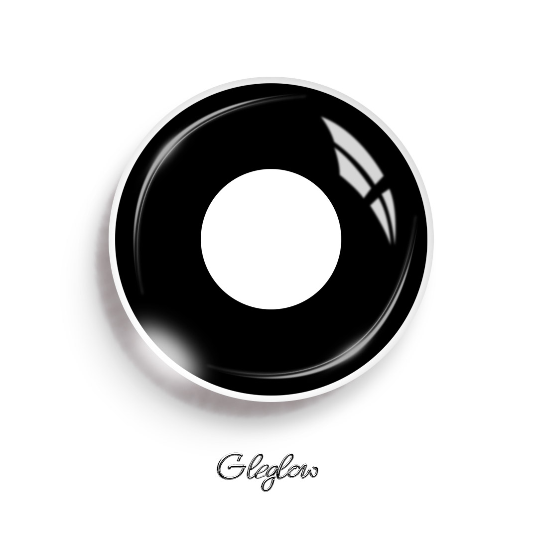 Blank Black - 1 Year, 2 lenses Colored Contacts - Gleglow