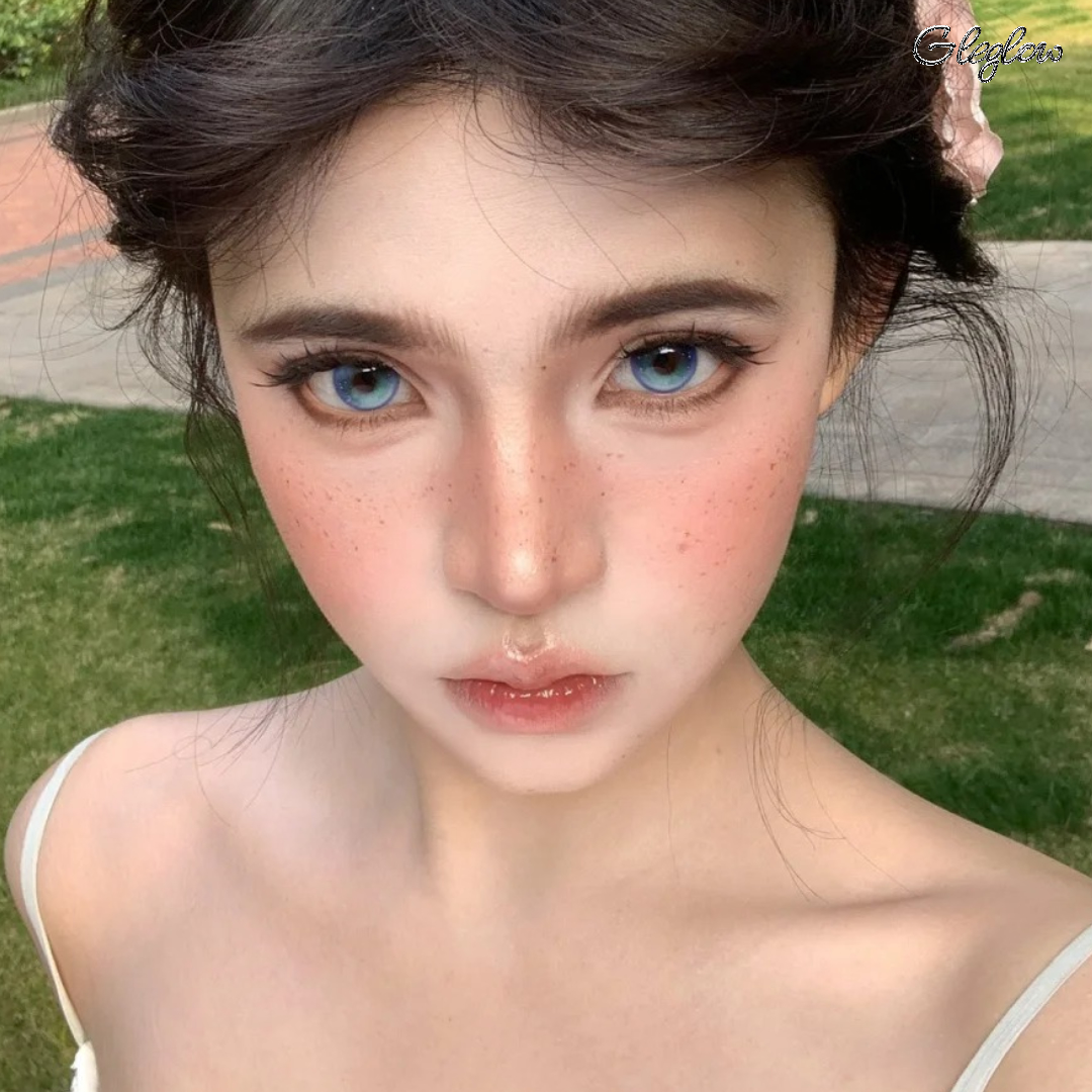 Infyne Blue - 1 Year, 2 lenses Colored Contacts - Gleglow