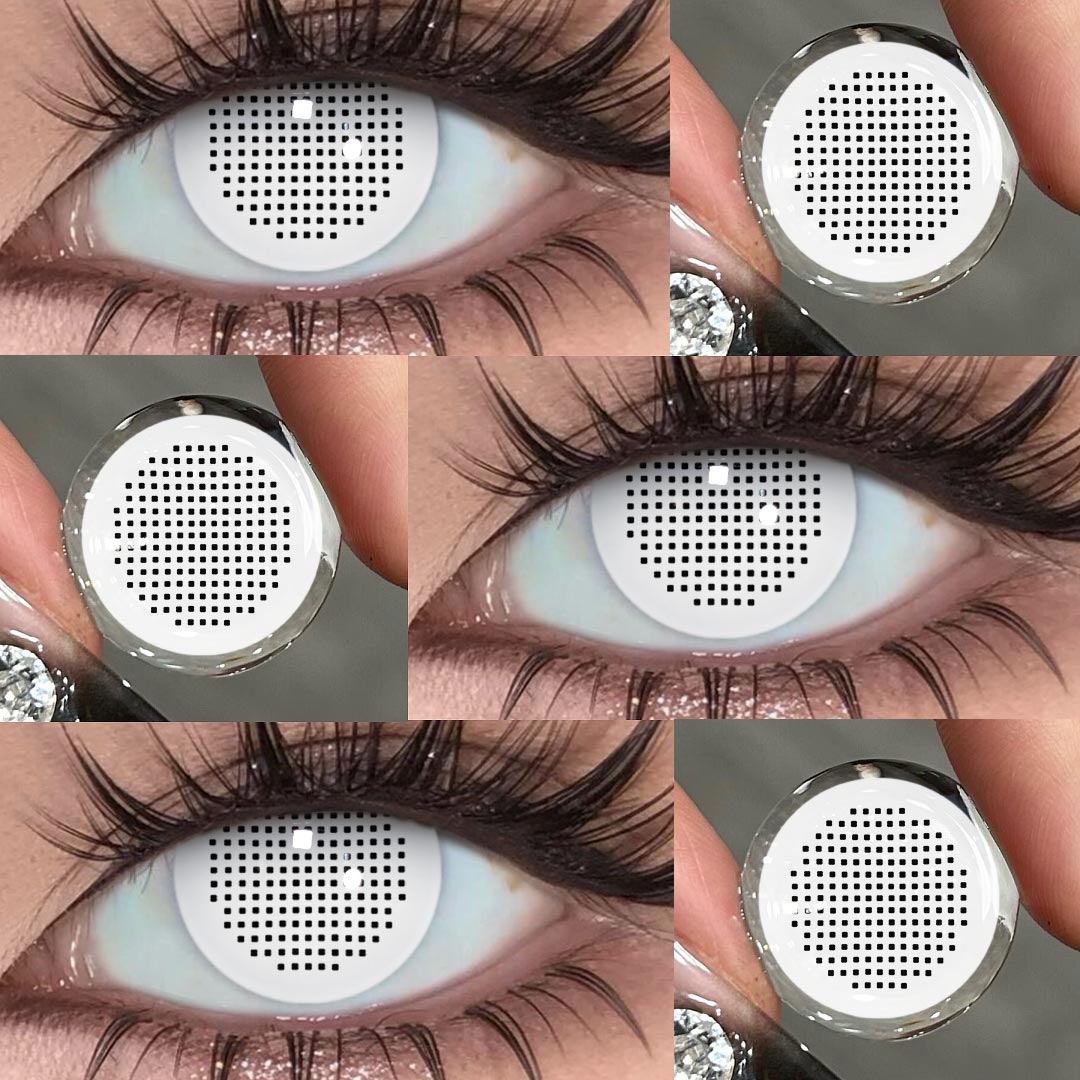 Screen White - 1 Year, 2 lenses Colored Contacts - Gleglow