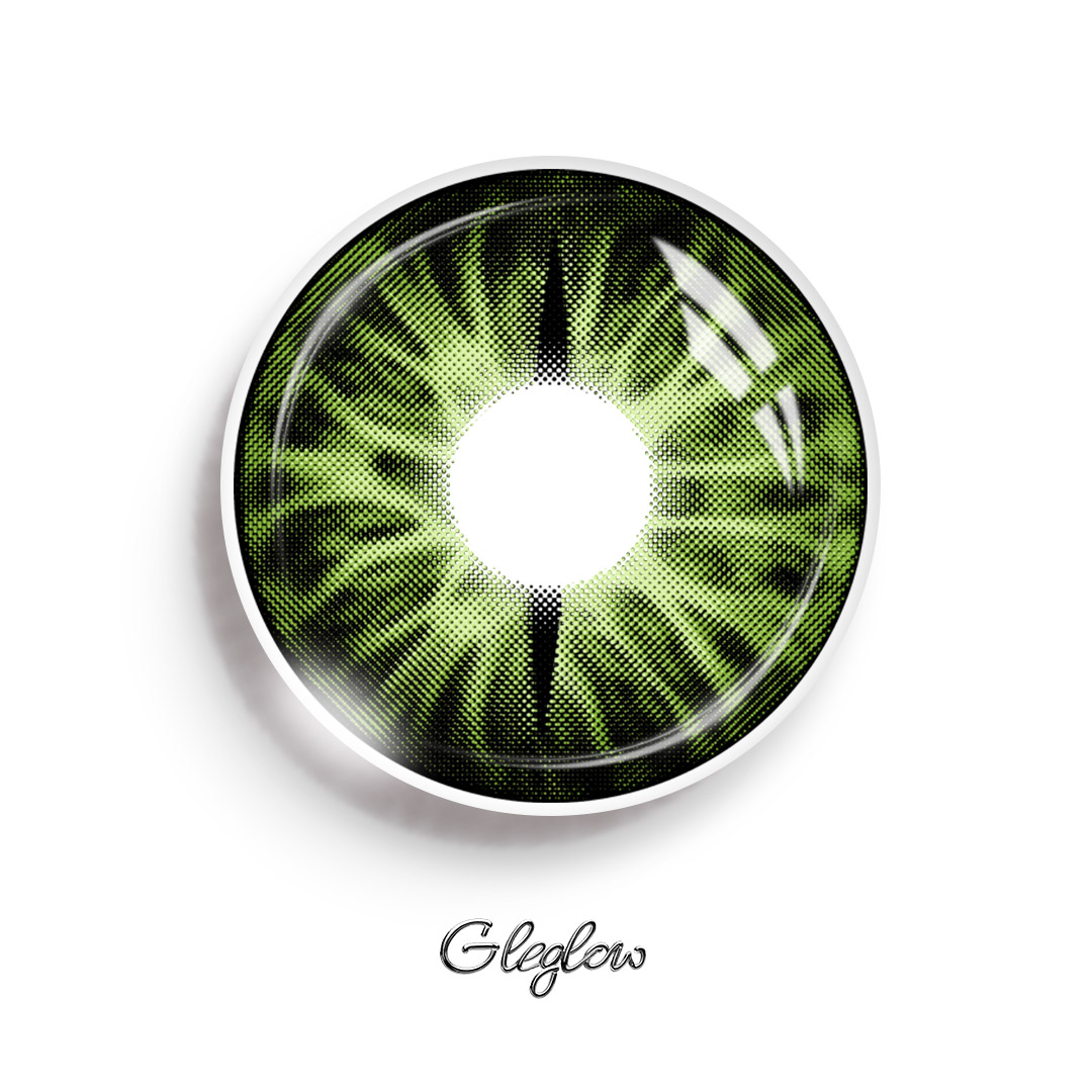 Snake Gaze Green - 1 Year, 2 lenses Colored Contacts - Gleglow