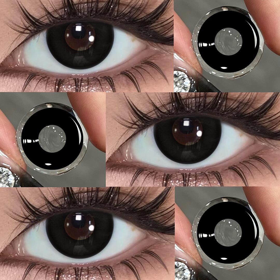 Blank Black - 1 Year, 2 lenses Colored Contacts - Gleglow