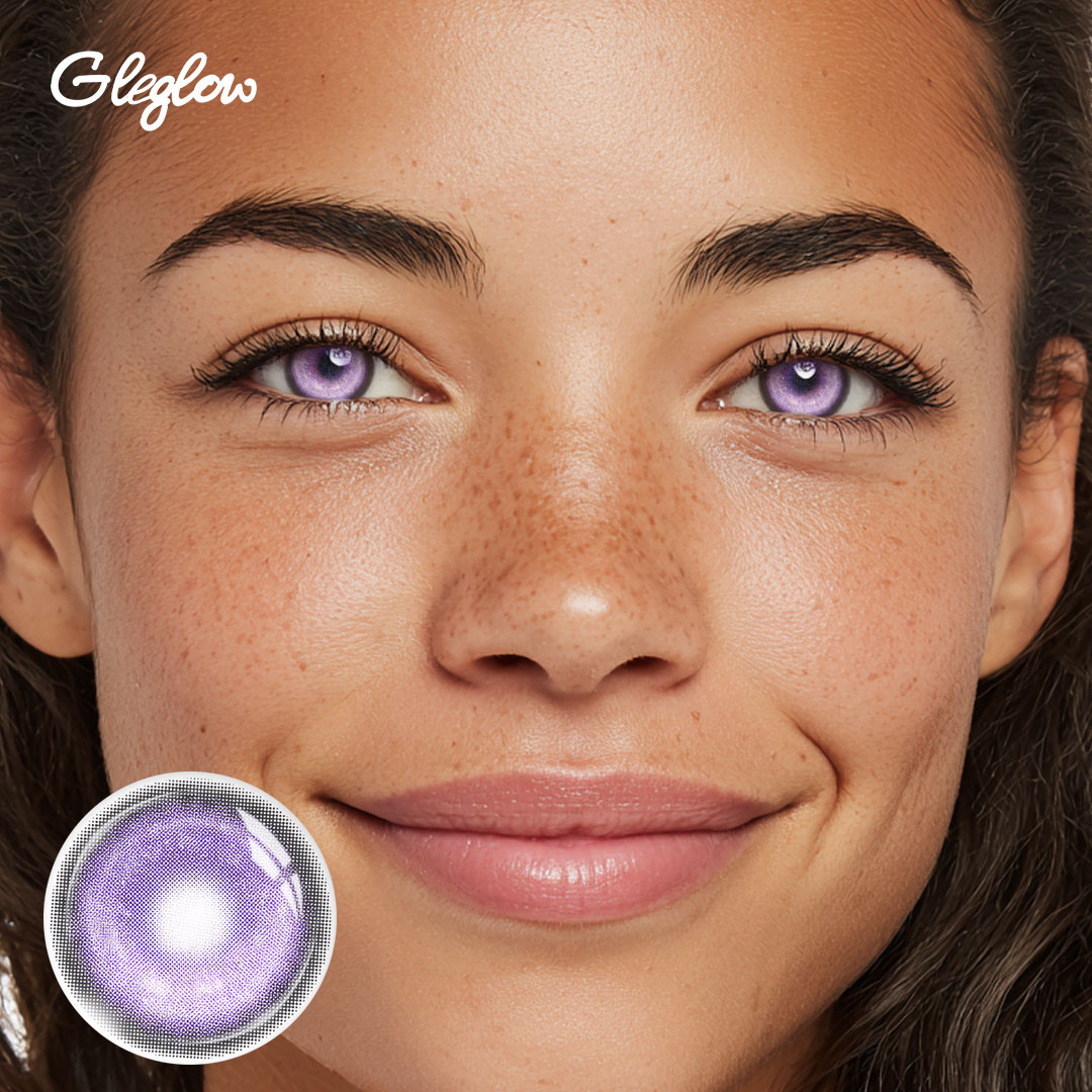 KOI Purple - monthly, 2 lenses Colored Contacts - Gleglow