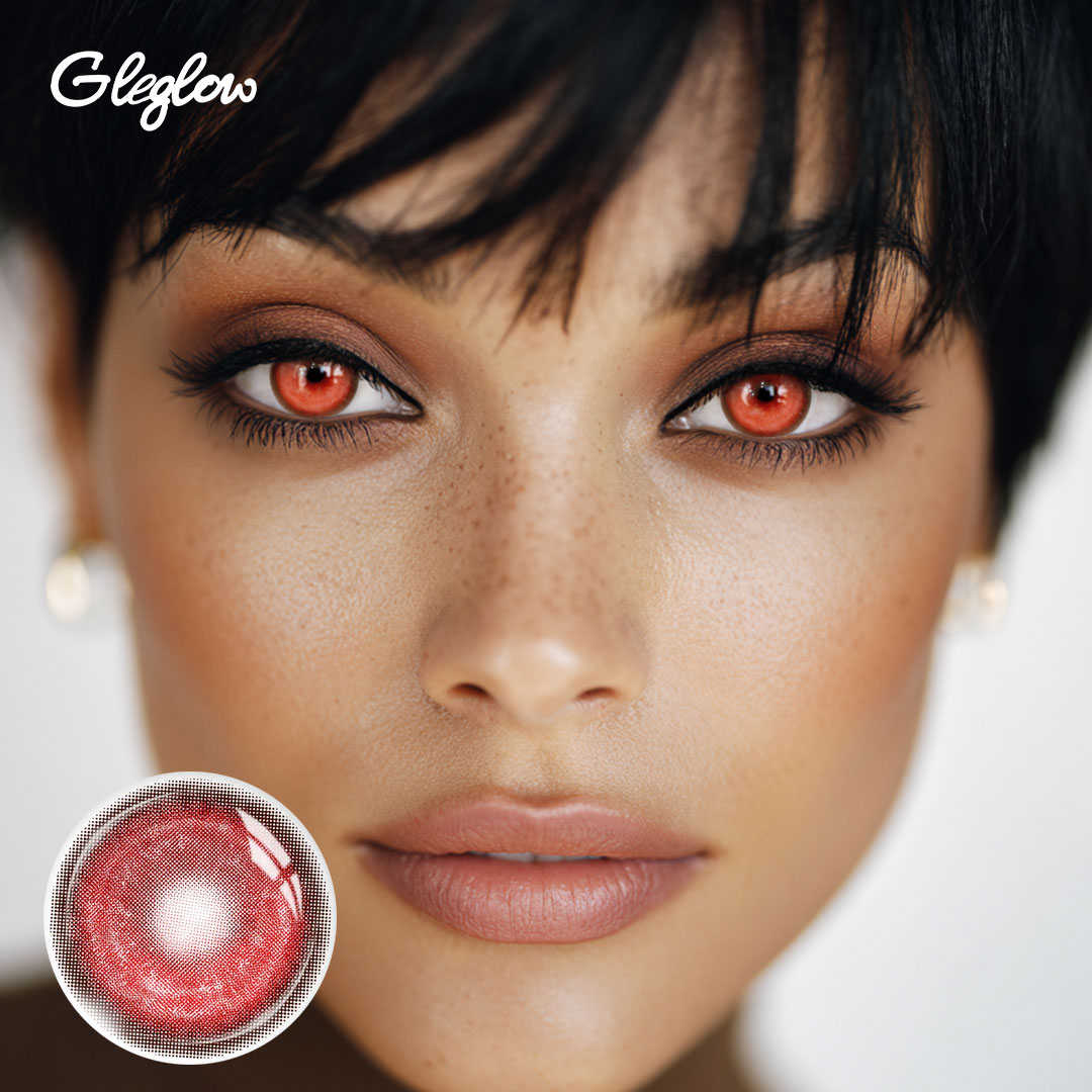 Selene Red - 1 Day, 2 lenses Colored Contacts - Gleglow