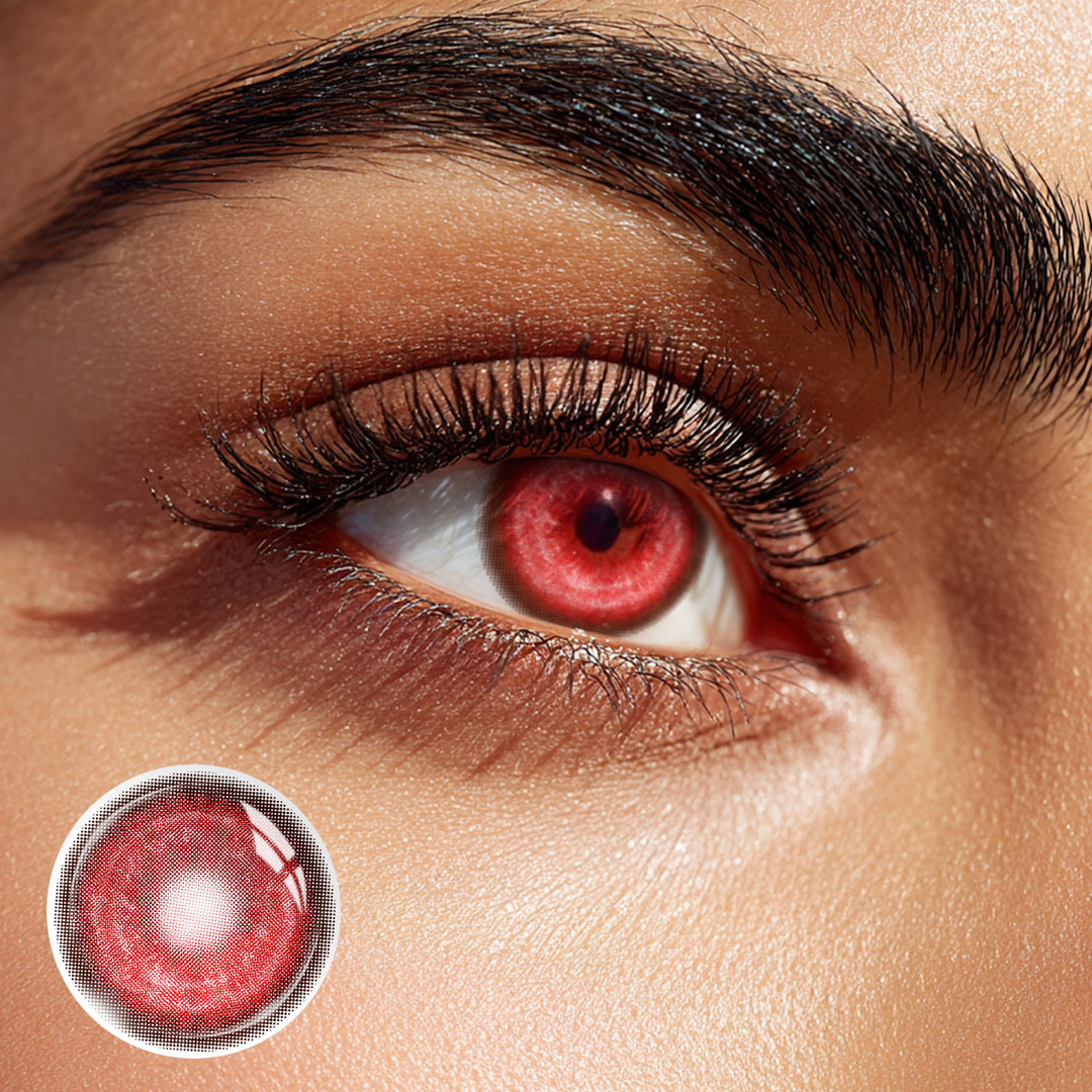 Selene Red - 1 Day, 2 lenses Colored Contacts - Gleglow