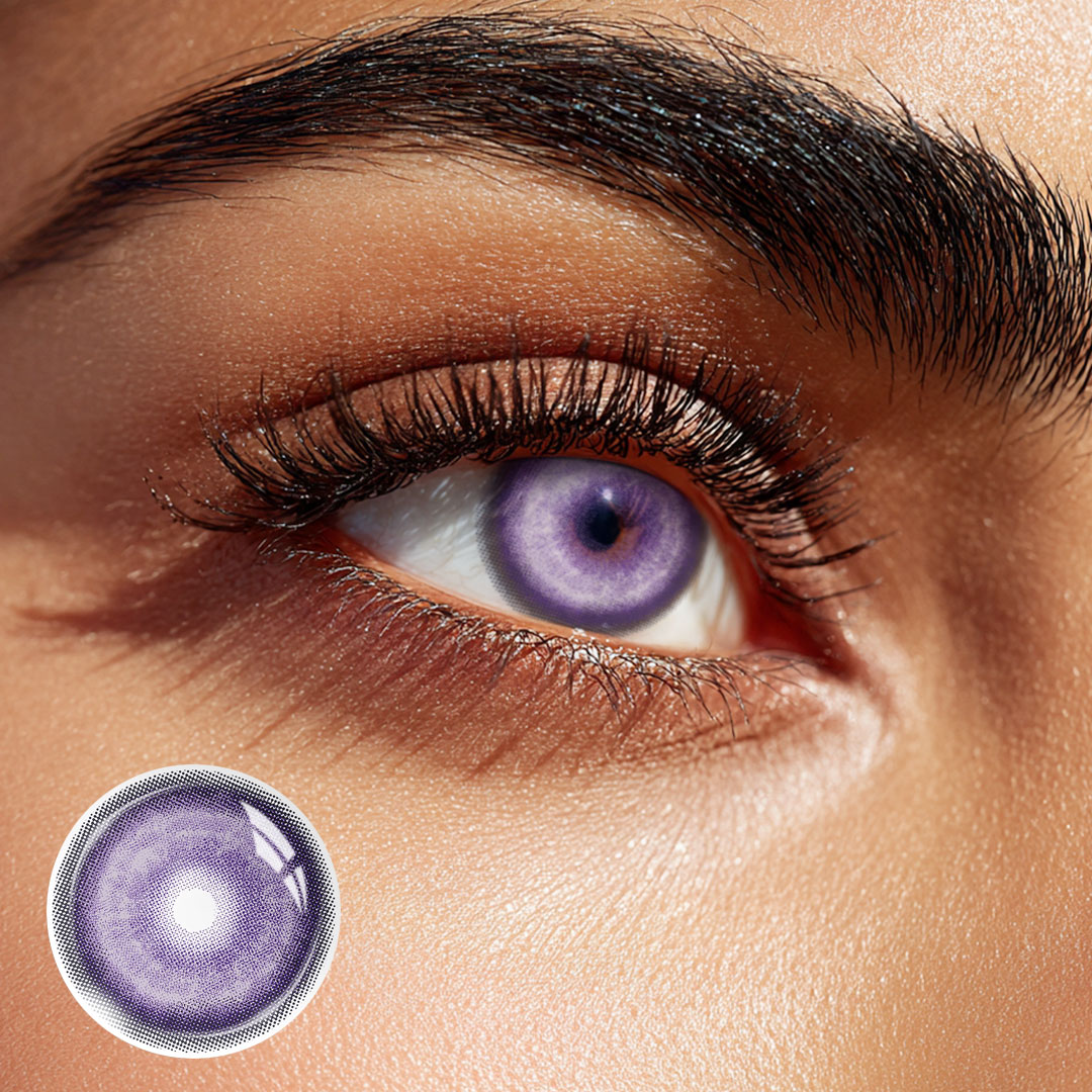 Selene Purple - 1 Day, 2 lenses Colored Contacts - Gleglow