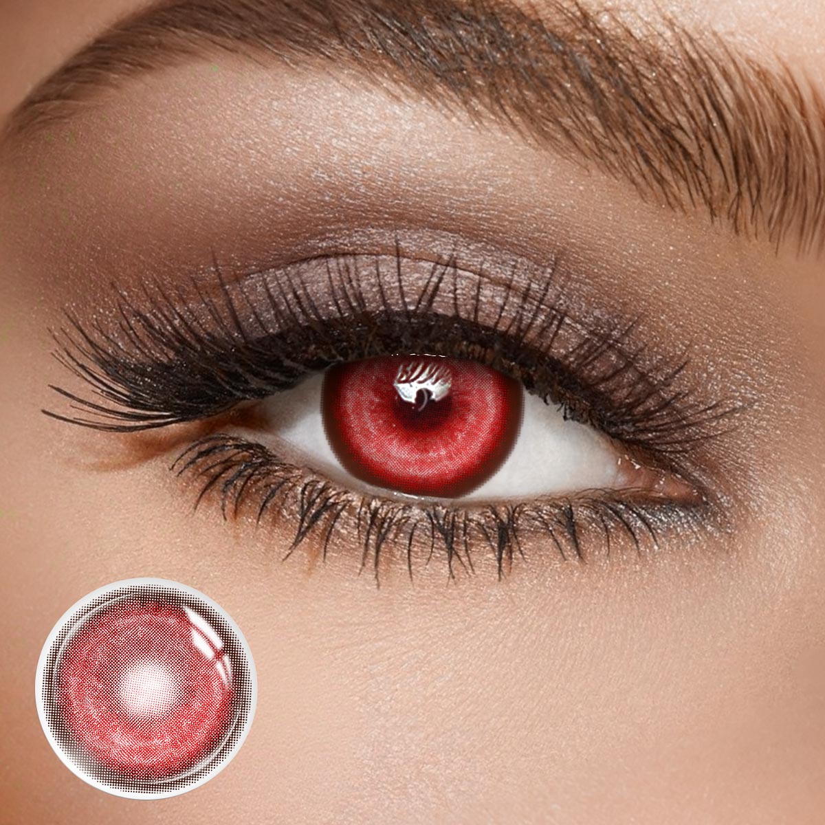 Selene Red - 1 Day, 2 lenses Colored Contacts - Gleglow