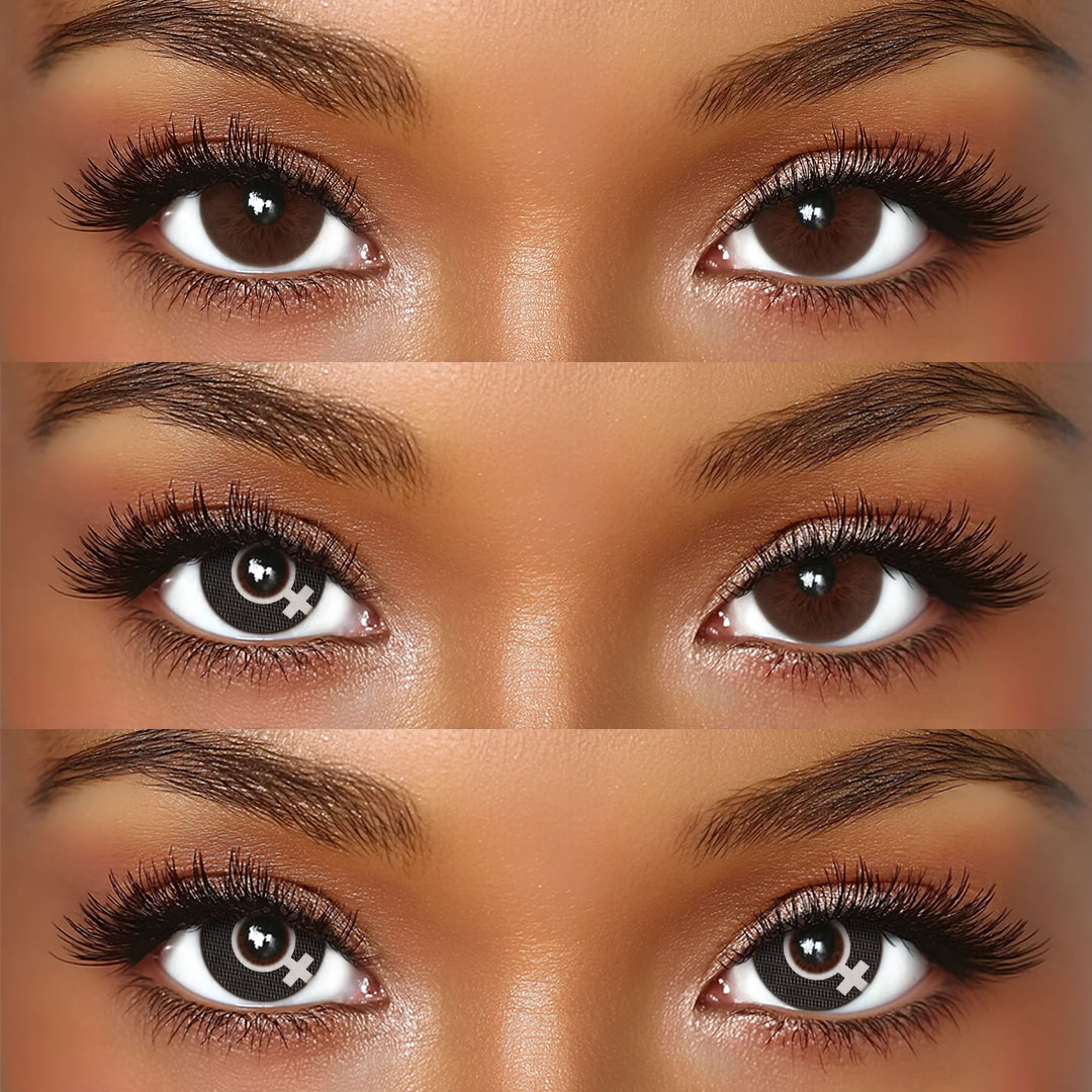 AC-DC Black-White - 1 Year, 2 lenses Colored Contacts - Gleglow