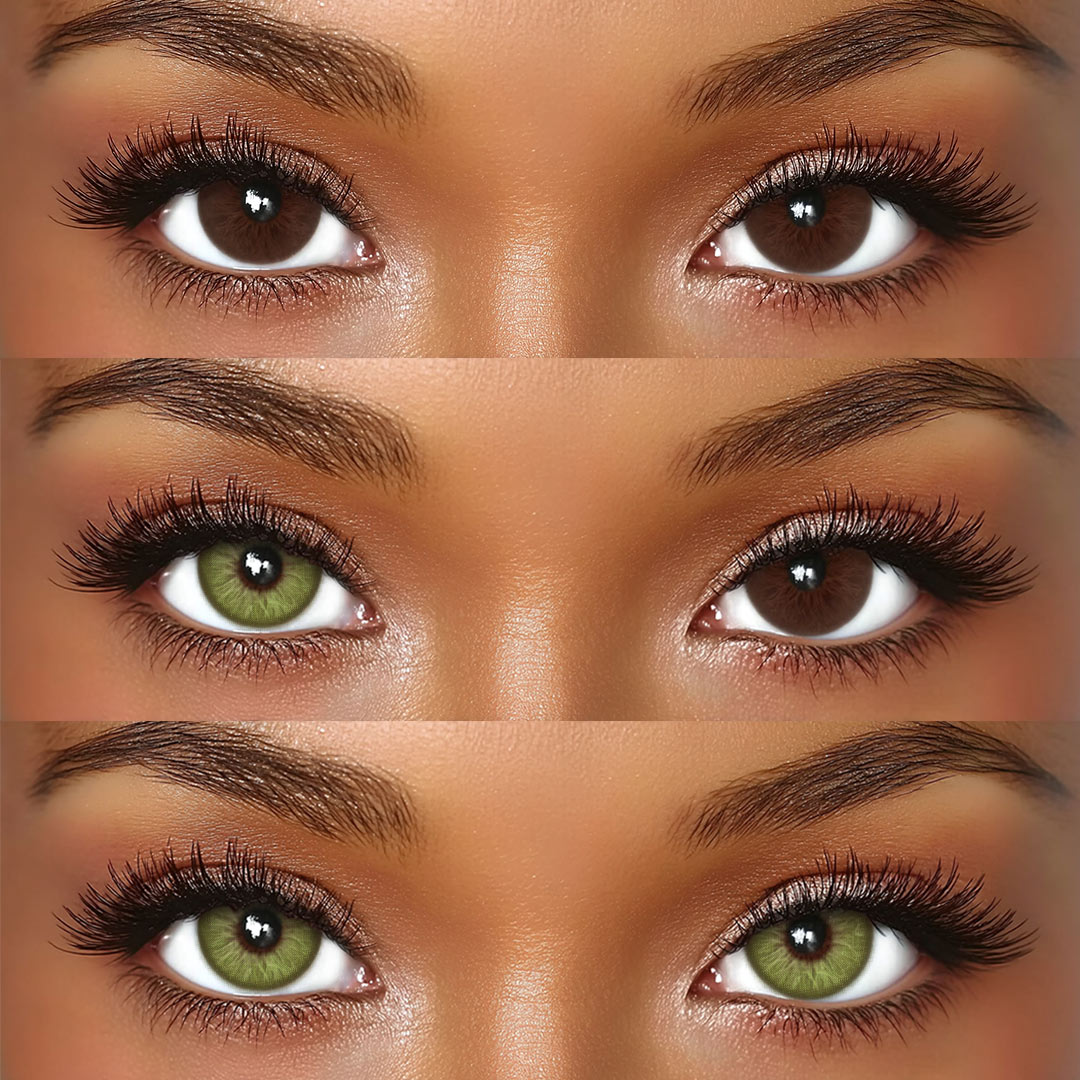Adoring Green - 1 Year, 2 lenses Colored Contacts - Gleglow