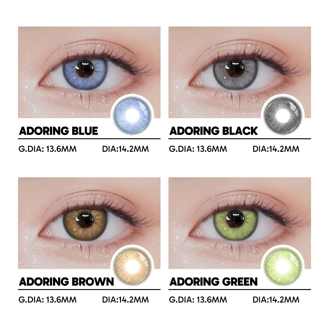 Adoring Blue - monthly, 2 lenses Colored Contacts - Gleglow