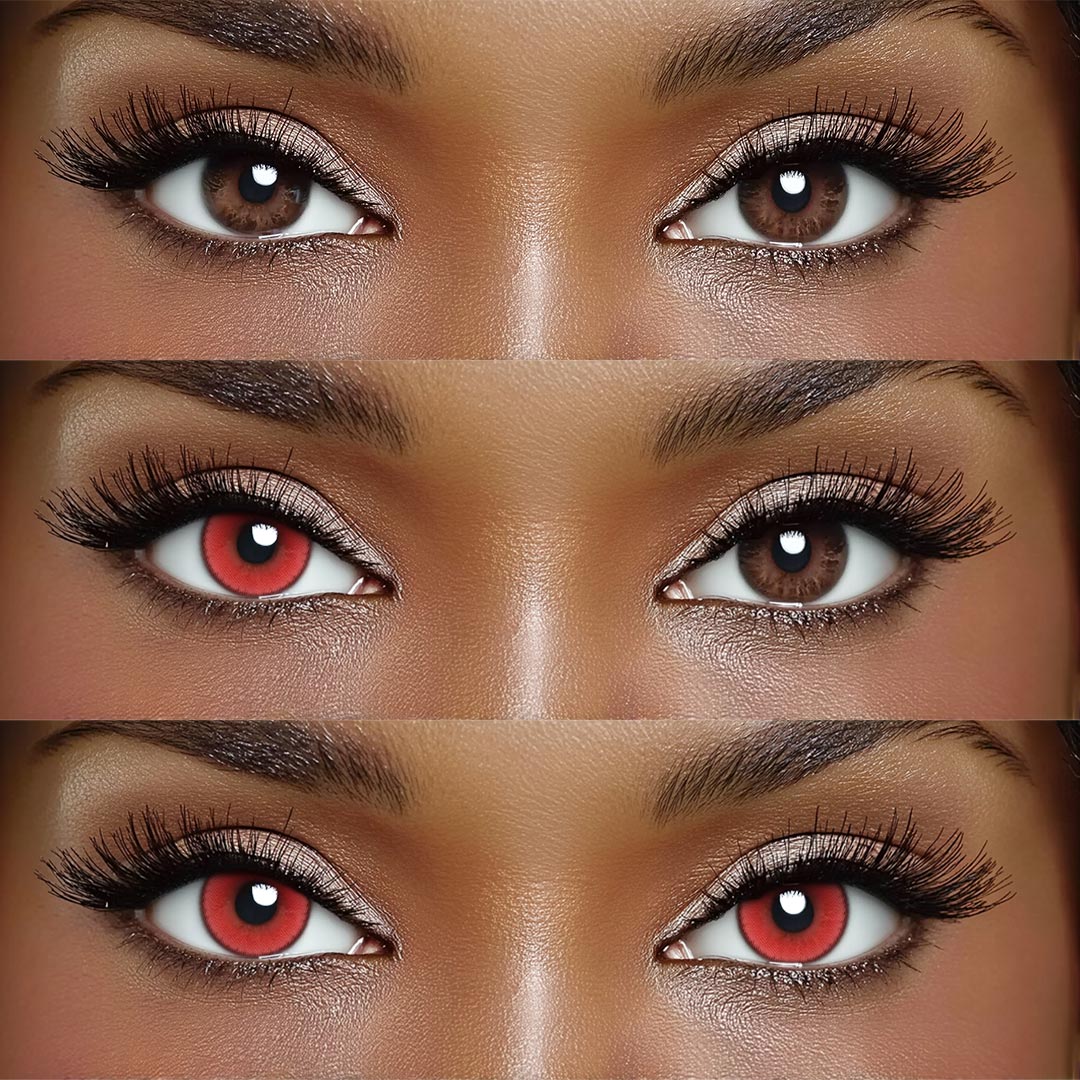 Aeon Red - 1 Year, 2 lenses Colored Contacts - Gleglow