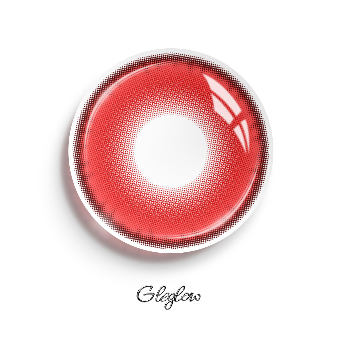 Aeon Red - 1 Year, 2 lenses Colored Contacts - Gleglow