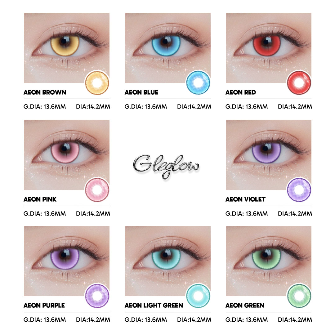 Aeon Green - 1 Year, 2 lenses Colored Contacts - Gleglow