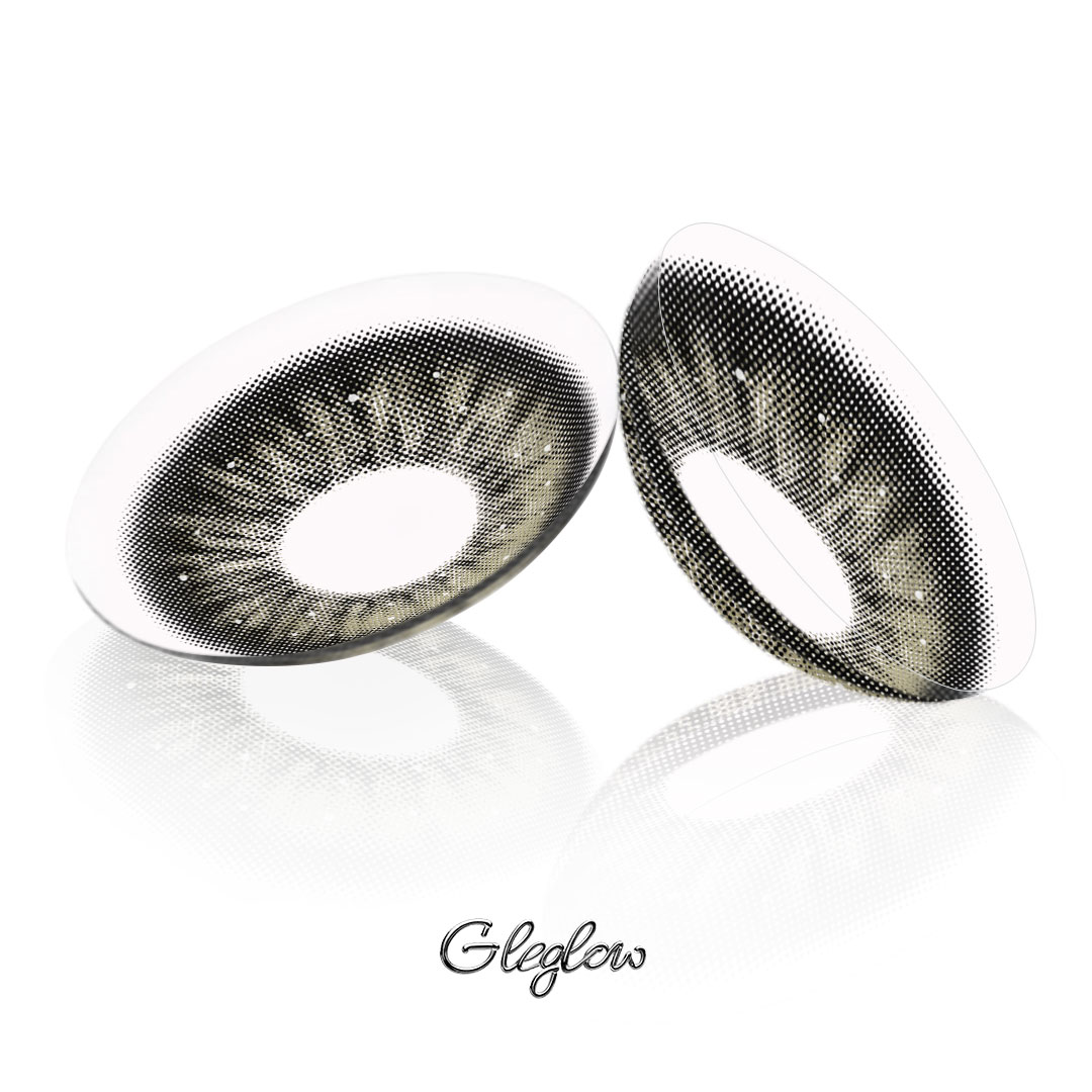 Aerin Black - 1 Year, 2 lenses Colored Contacts - Gleglow