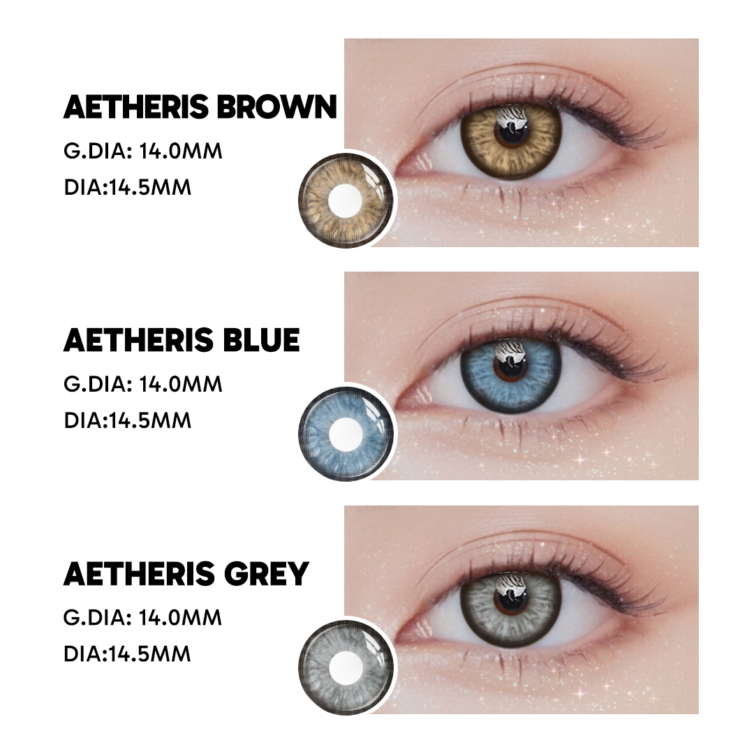 Aetheris Brown - 1 Year, 2 lenses Colored Contacts - Gleglow